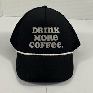 Dutch Bros Hat Cap Snapback Black Trucker Drink More Coffee Brothers Adjustable